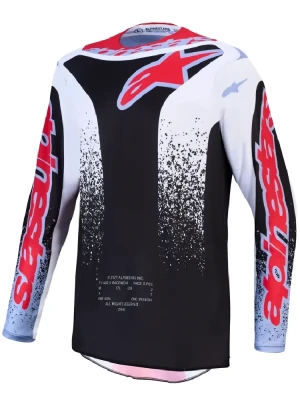 Bluza cross Alpinestars MX Fluid Drag czarno-biało-czerwona