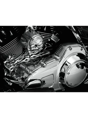 Osłona sprzęgła wewnętrzna Kuryakyn Harley Davidson (wybrane modele) srebrna [jednoczęściowa]