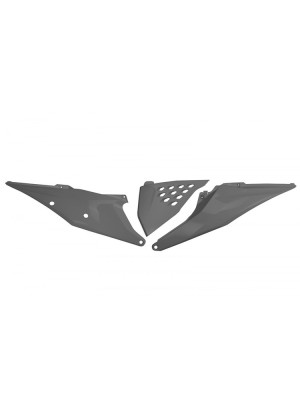 Osłony boczne tylne UFO do KTM SX/SXF(SX-F) 125/150/250/350/450 (19-22), EXC 125 (20-21), EXC/EXCF(EXC-F) 150/250/300/350/450/500 (20-) szare