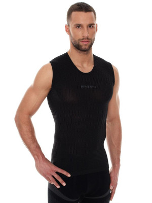 Koszulka unisex Brubeck Base Layer bez rękawów czarna