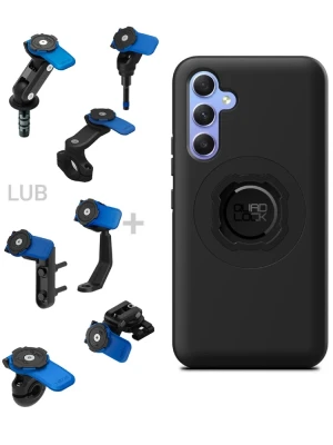 Zestaw na motocykl: etui MAG na telefon Samsung Galaxy A55 (magnetyczne) + mocowanie Quad Lock