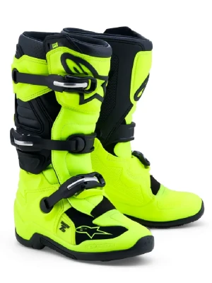 Buty enduro dziecięce Alpinestars MX Tech 7S czarno-żółte-fluo