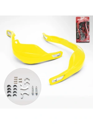 Handbary BikeTec uniwersalne [mocowania 22mm i 28mm] żółte