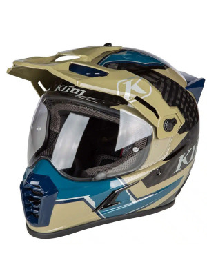 Kask integralny Klim Krios PRO Karbon brązowo-niebieski