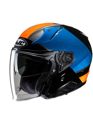 Kask otwarty HJC RPHA 31 Chelet niebiesko-pomarańczowy