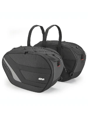 Sakwy motocyklowe GIVI EASY10 z możliwością zmiany pojemności, czarne [pojemność.: 2 x 35l]