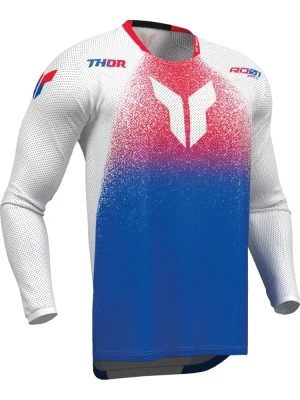 Bluza enduro Thor Launchmode Air biało-niebiesko-czerwona