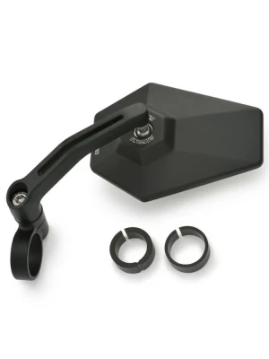 Lusterko motocyklowe Daytona D-Mirror-4 Hexagon do montażu na końcu manetki czarne [adapter]