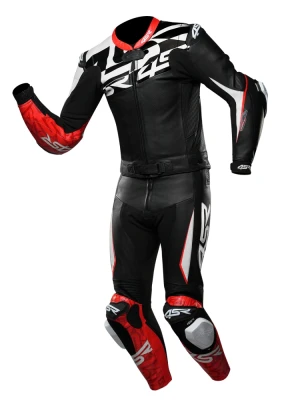 Kombinezon motocyklowy dwuczęściowy 4SR RR Pista AR czarno-czerwono-biały