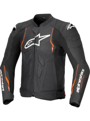 Kurtka motocyklowa skórzana Alpinestars Dusk Airflow czarno-czerwona