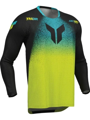 Bluza enduro Thor Launchmode Air czarno-niebieski-fluo