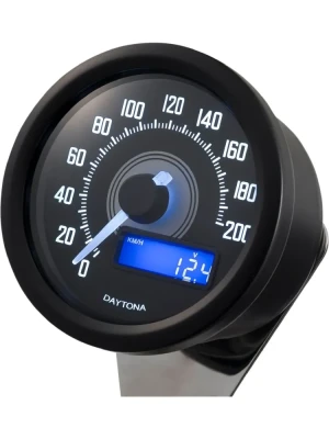 Prędkościomierz cyfrowy Daytona Velona60 z białym podświetleniem Led, czarny [200 km/h]