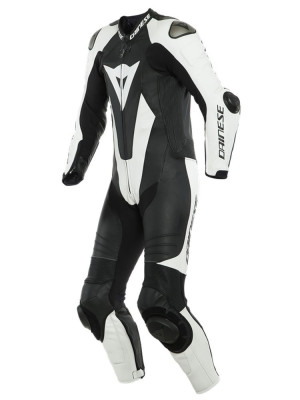 Motocyklowy kombinezon jednoczęściowy Dainese Laguna Seca 5 [wersja perforowana] [rozmiary niestandardowe] czarno-biały