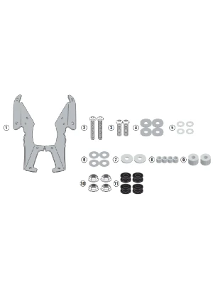 Mocowanie szyby motocyklowej Kappa KD2144ST Yamaha Niken (19-23)