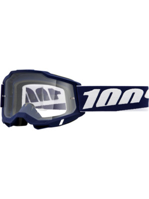 Gogle motocyklowe 100% Accuri 2 Mifflin z przezroczystą szybką, niebiesko-białe