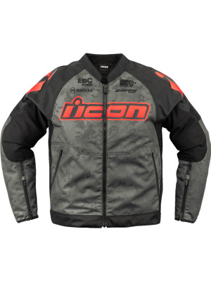 Kurtka motocyklowa tekstylna Icon Overlord 3 Magnacross szara