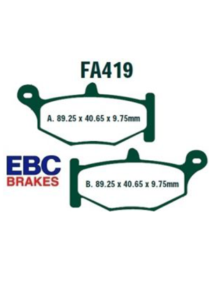 Klocki hamulcowe EBC FA419 89.25 x 40.65 x 9.75mm NA TYŁ