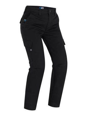 Jeansy motocyklowe damskie PMJ Electra Cargo czarne
