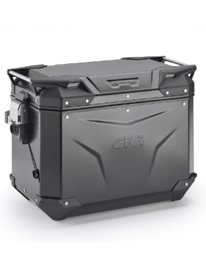 Kufer boczny GIVI Trekker Outback Evo Smart 48 aluminiowy, czarny [na prawą stronę; poj.: 48 l; bez wkładki SLR]