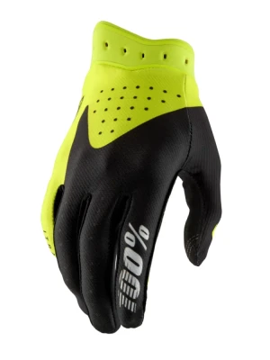 Rękawice cross 100% iTrack fluo-czarne