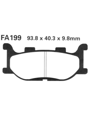 Klocki hamulcowe EBC FA199 93.8 x 40.3 x 9.8mm na przód