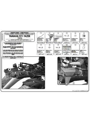 Stelaż pod kufer centralny Monolock Kappa Yamaha FZ1 Fazer 1000 (06-15) [bez płyty montażowej]
