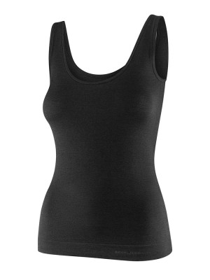 Koszulka damska bez rękawów Brubeck Comfort Merino czarna
