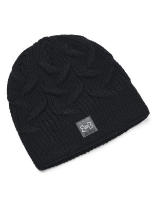 Czapka damska UNDER ARMOUR Halftime Cable Knit czarna
