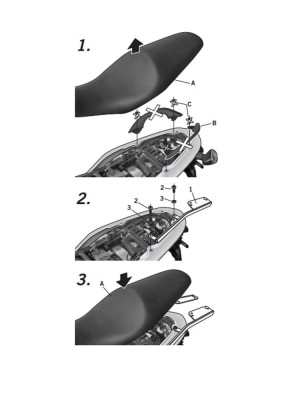 Stelaż pod kufer centralny Shad do Kawasaki ER6 N-F (06-08)