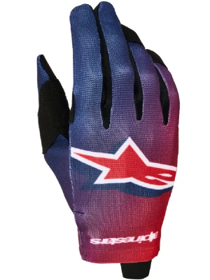 Rękawice cross Alpinestars MX Radar czarno-niebiesko-czerwone