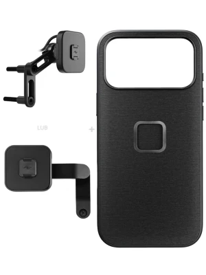 Zestaw na motocykl: etui Peak Design Mobile Everyday Fabric do smartfona Iphone 17 Pro Max z mocowaniem motocykla