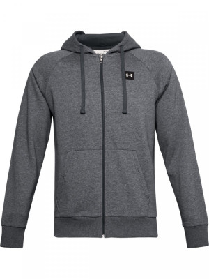 Bluza męska rozpinana UNDER ARMOUR Rival Fleece FZ Hoodie ciemnoszara