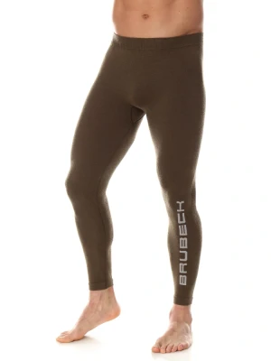 Legginsy termoaktywne Brubeck Ranger Wool khaki