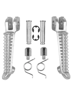 Podnóżki motocyklowe kierowcy BikeTec Yamaha YZF R1 (98-11)/ R6 (99-12)/ R6S (03-09) srebrne