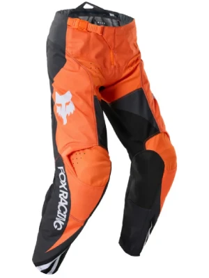 Spodnie cross dziecięce Fox 180 Draft Sunburst czarno-pomarańczowe