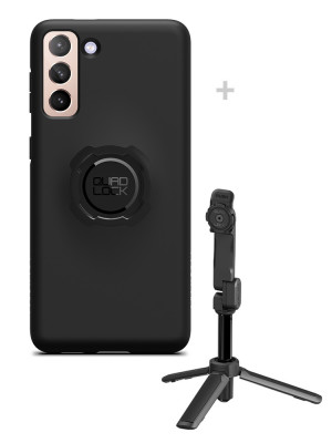 Zestaw: etui na telefon Samsung Galaxy S21+ + statyw/ selfie stick Quad Lock