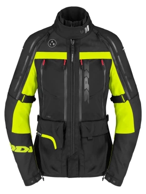 Kurtka motocyklowa damska tekstylna Spidi 4 Season V3 fluo-czarna