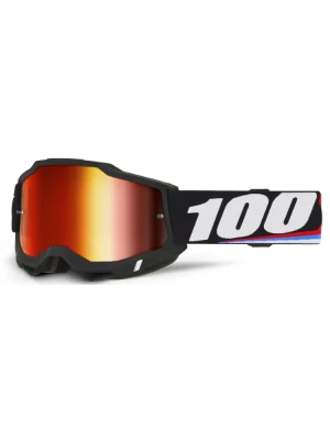 Gogle motocyklowe 100% Accuri 2 z szybką lustrzaną czarne