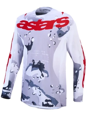 Bluza cross Alpinestars MX Racer Air Lone biało-szaro-czerwona