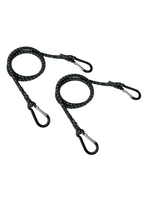 Para elastycznych linek z aluminiowymi karabińczykami Lampa (100 cm)