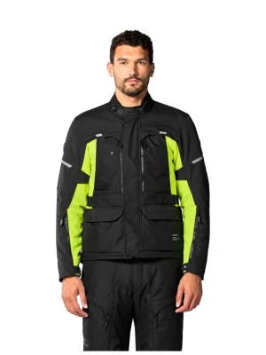 Kurtka motocyklowa tekstylna REV’IT! Outback 5 H2O czarno-fluo żółta