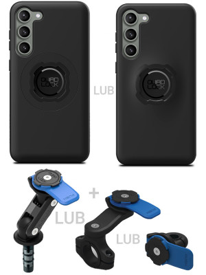 Zestaw na motocykl: etui na telefon Samsung Galaxy S23+ + mocowanie Quad Lock
