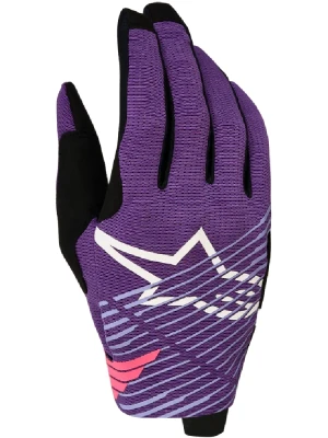 Rękawice cross Alpinestars MX Radar Pro czarno-fioletowe