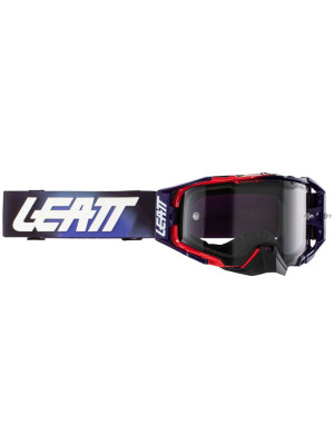 Gogle motocyklowe Leatt Velocity 6.5 Sundown z lekko przyciemnianą szybą czarno-niebiesko-czerwone