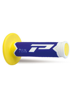 Manetki off-road Progrip 788 biało-niebiesko-żółte