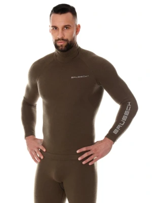 Koszulka termoaktywna z długim rękawem Brubeck Ranger Wool khaki