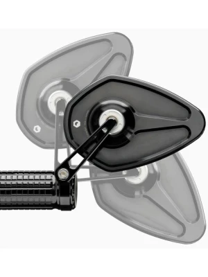 Lusterko motocyklowe uniwersalne Motogadget Mo.view Sport Flip aluminiowe, czarne [długość ramienia: 72 mm]