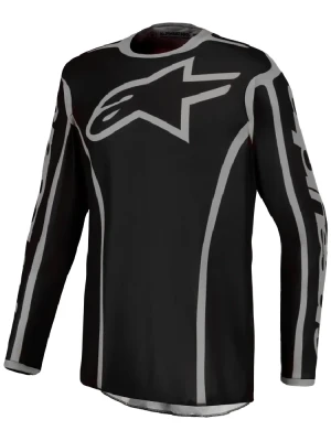 Bluza cross dziecięca Alpinestars MX Fluid Apex V2 czarno-srebrna