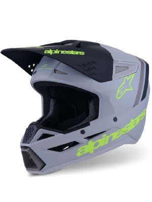 Kask enduro Alpinestars SM3 Radium szaro-czarny-fluo