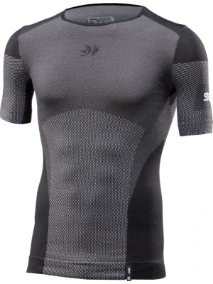 Koszulka termoaktywna z krótkim rękawem SIXS Breezy Touch V2 czarno-szara unisex
